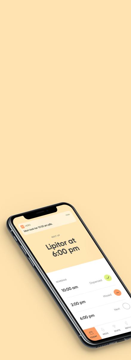 Hero Smart Dispenser and App for stress free Pill Management